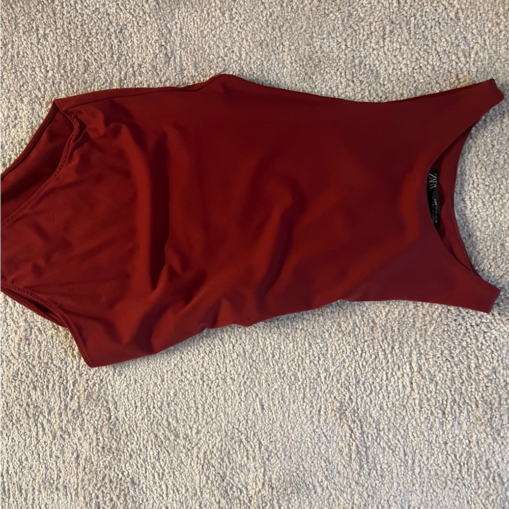 Zara Rich Red bodysuit Size Medium! Excellent condition